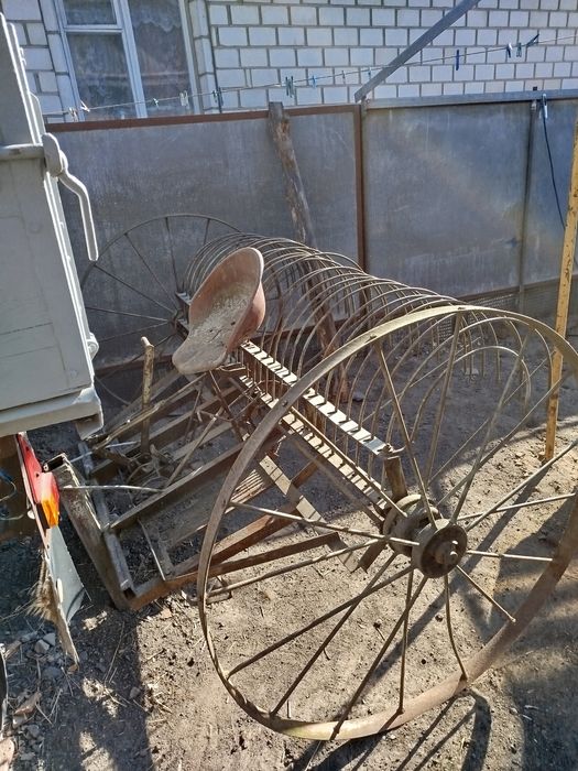 Грабли конные переделаны под трактор