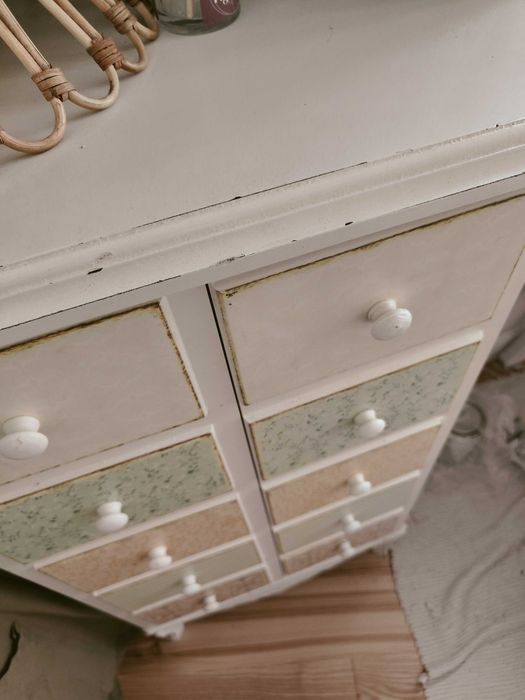 Szafka shabby, biała, retro, komoda, łazienkowa, nocna, boho