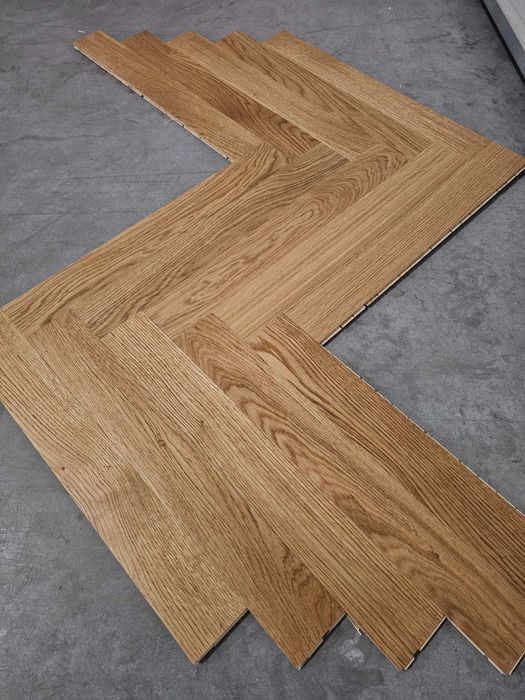 Jodełka klasyczna dębowa 10x68x500 lakier klasa select (27 m2)