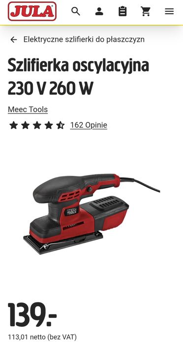 Nowa Szlifierka oscylacyjna 230 V 260 W Meec Tools