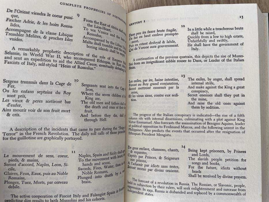 Livro Nostradamus em inglês