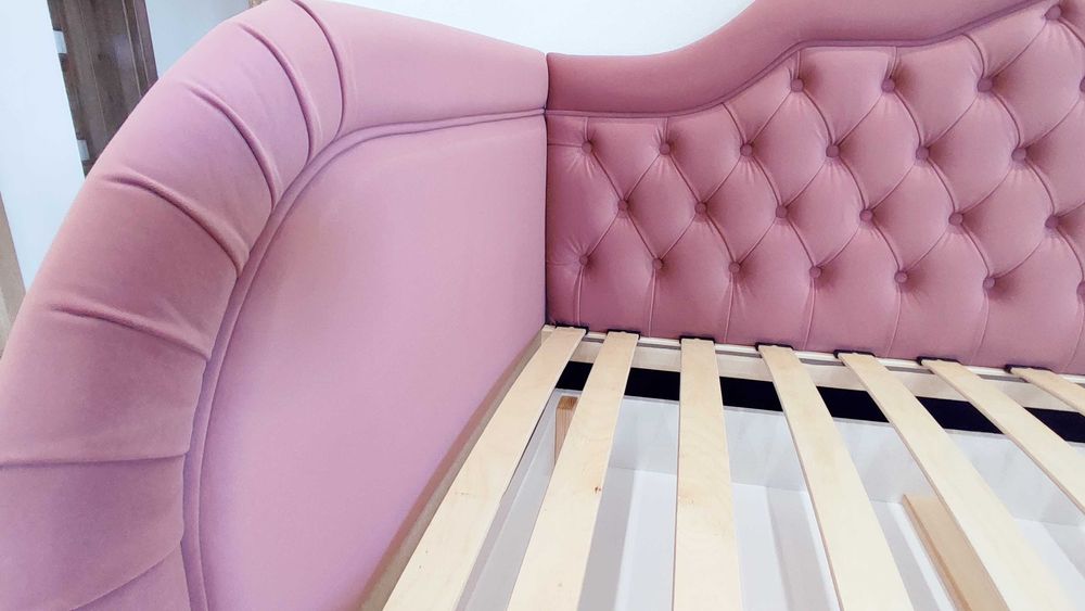 Łóżko tapicerowane dziecięce młodzieżowe z pojemnikiem, szufladą