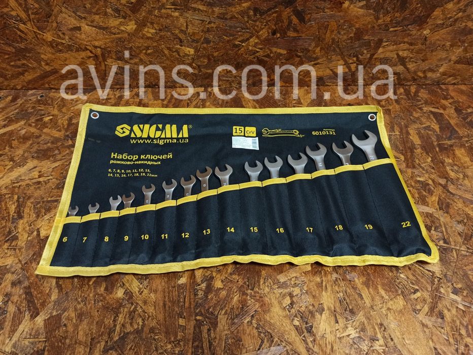 Профессиональный набор ключей рожково-накидных 15шт 6-22мм satine