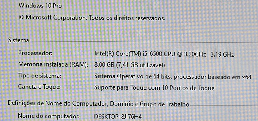 Computador Fixo touch
