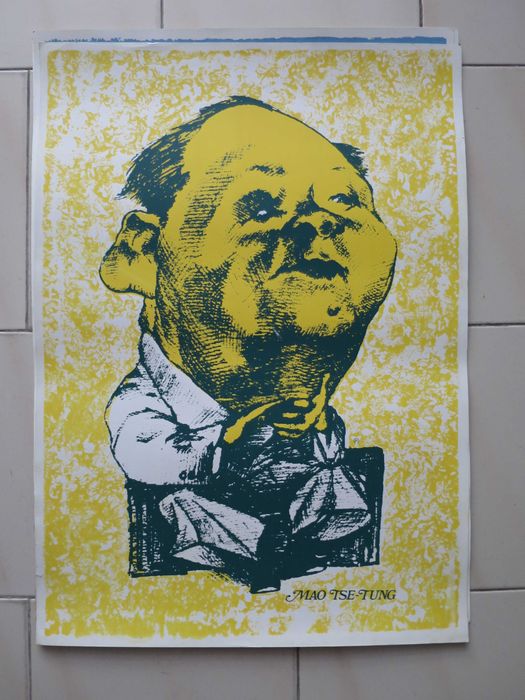 Cartazes com caricaturas políticas