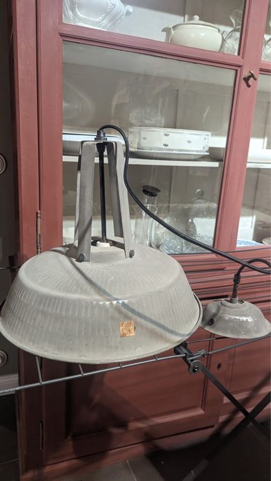 2x lampa HK Living Workshop L oryginalna szary mat