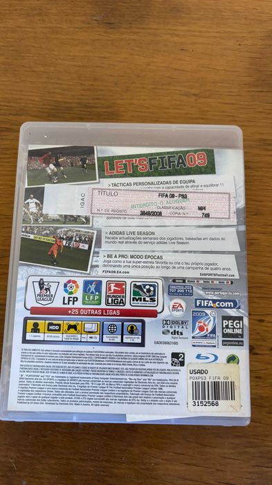Jogo FIFA 09 PS3