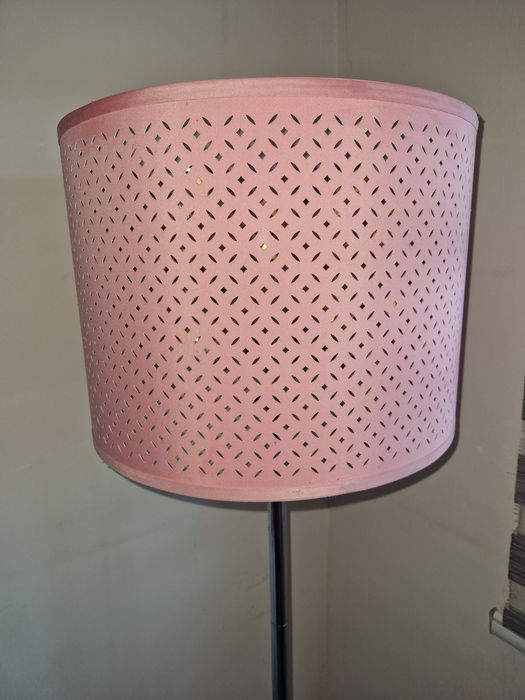 Abajour rosa e dourado Nymö 44cm