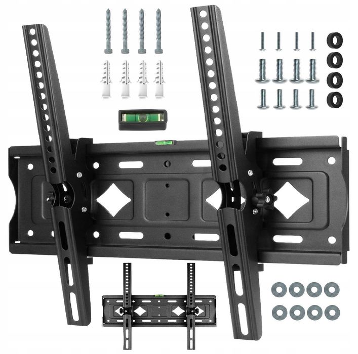 Mocny Uchwyt TV 25-80 Cali 80kg Regulacja Nachylenia