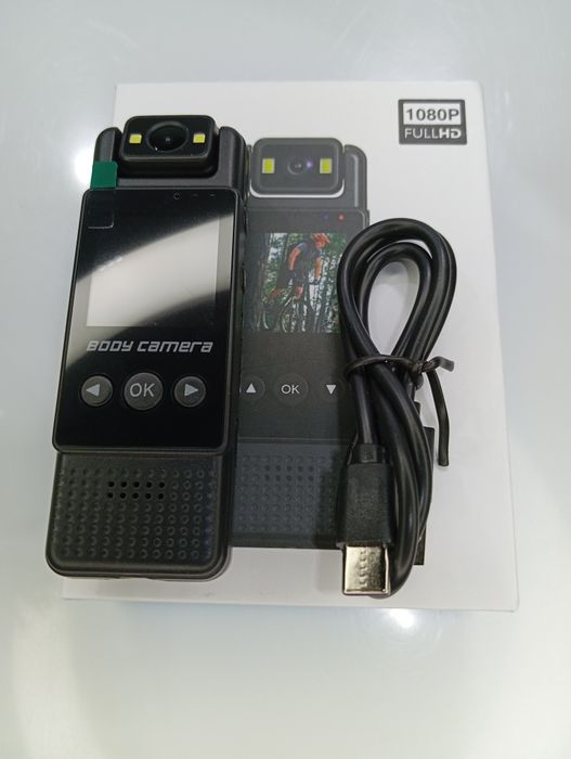 ‼️Нагрудна HD-боді-камера L12 з дисплеєм Wi-FI поворотна камера ИК‼️