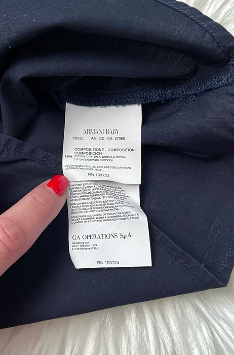 Бавовняна сорочка Armani baby оригінал на 3 місяці