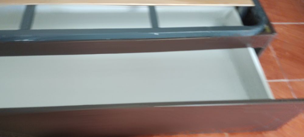 Desocupar _Cama casal Wengue com estrado e gavetão