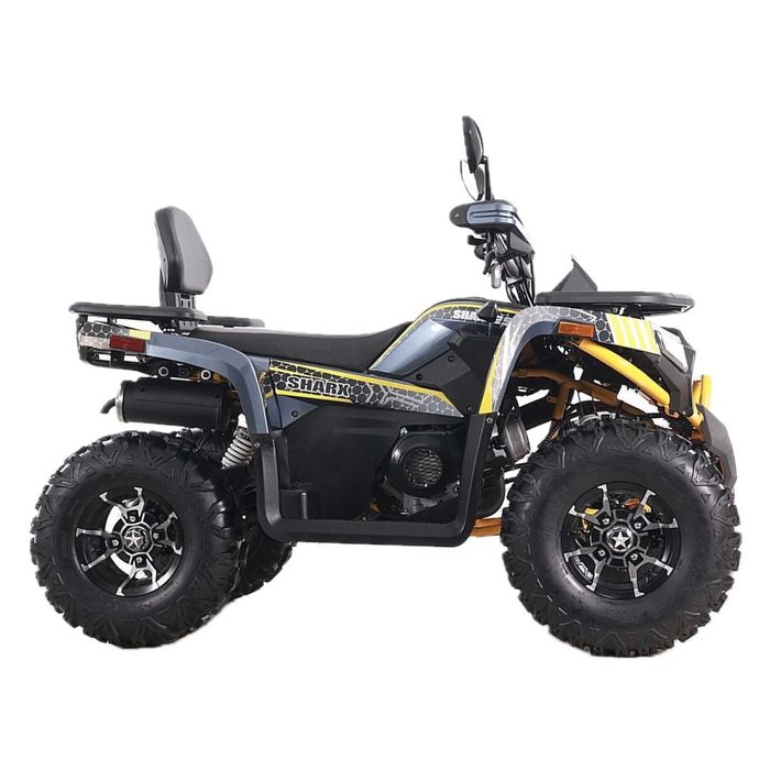 Квадроцикл SharX 250 Желтый | Титановые диски | Лебедка | Shark