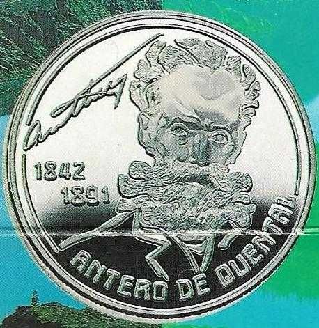 Antero de Quental - - - 100$00 - 1991 - - - - - Moeda de Prata