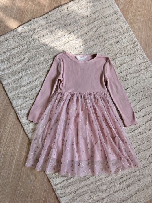 Сукня пишна нарядна Next Zara h&m. Плаття рубчик фатін. Платье нарядное фатин осень