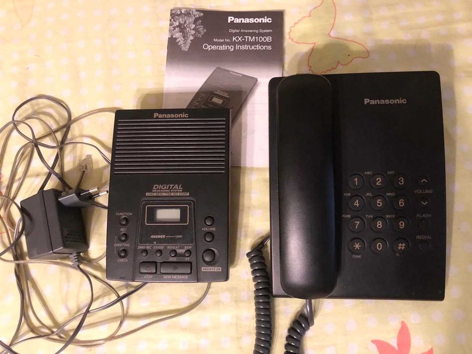 Комплект стационарный телефон Panasonic KX-TS2350UAB и автоответчик Panasonic KX-TM100B