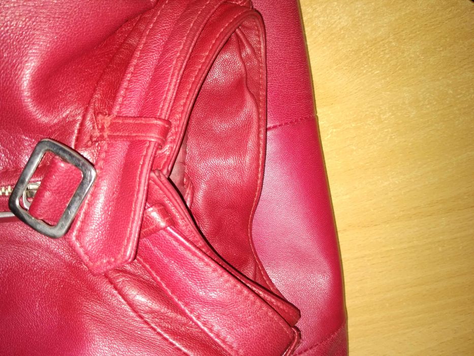 ФРЕНЧ кожаный  красный