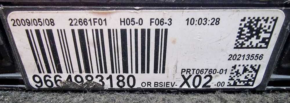 Caixa Fusíveis / SAM / BSI 9664983180 - PEUGEOT 207/207+