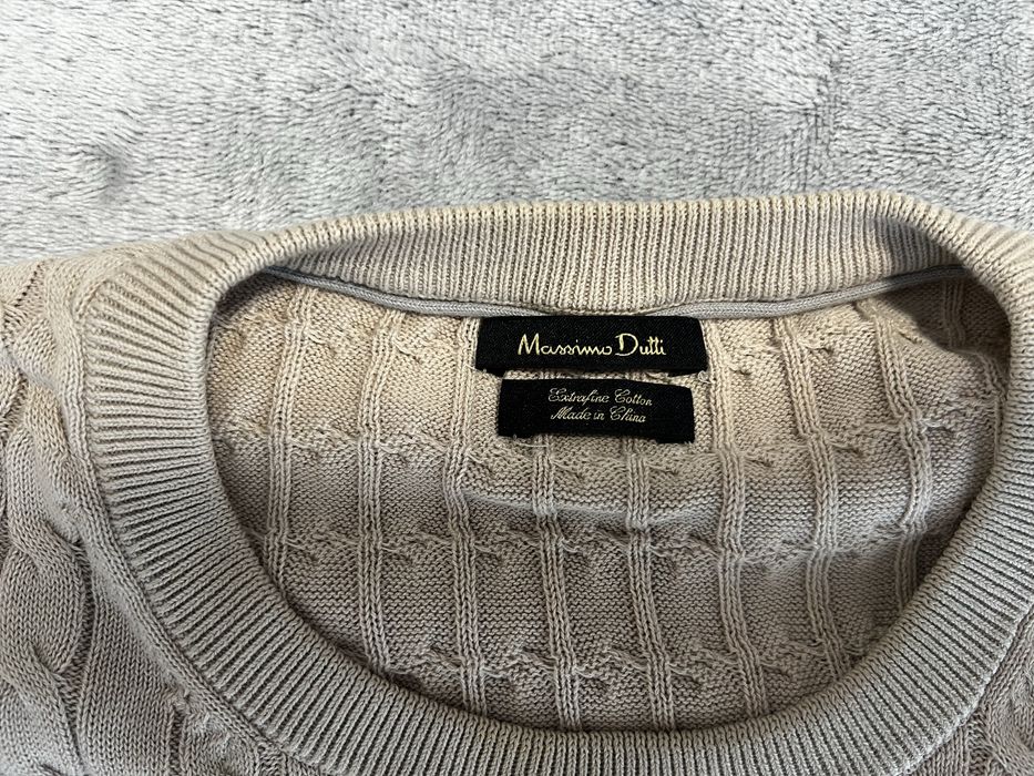 Чоловічий бежевий светр Massimo Dutti, розмір L