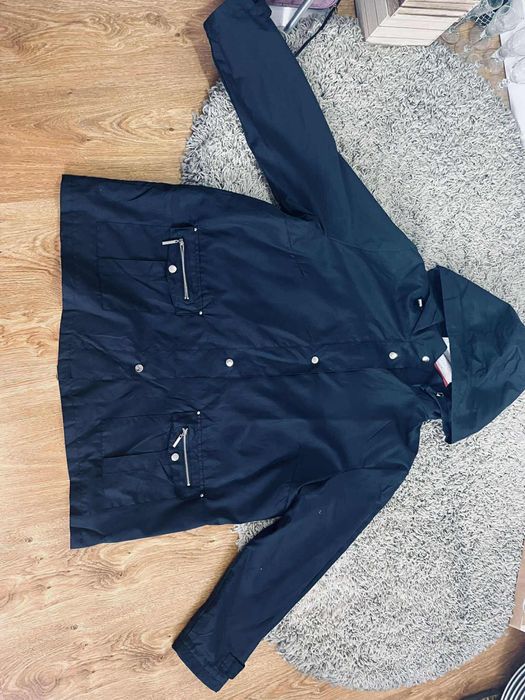 Kurtka parka 48 z kapturem elegancka płaszcz