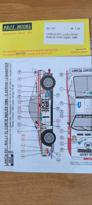 1/24 Decalques e acessórios das Marcas Studio 27, Reji, Renaissance