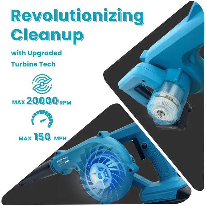 Soprador e Aspirador de Folhas Sem Fios 2