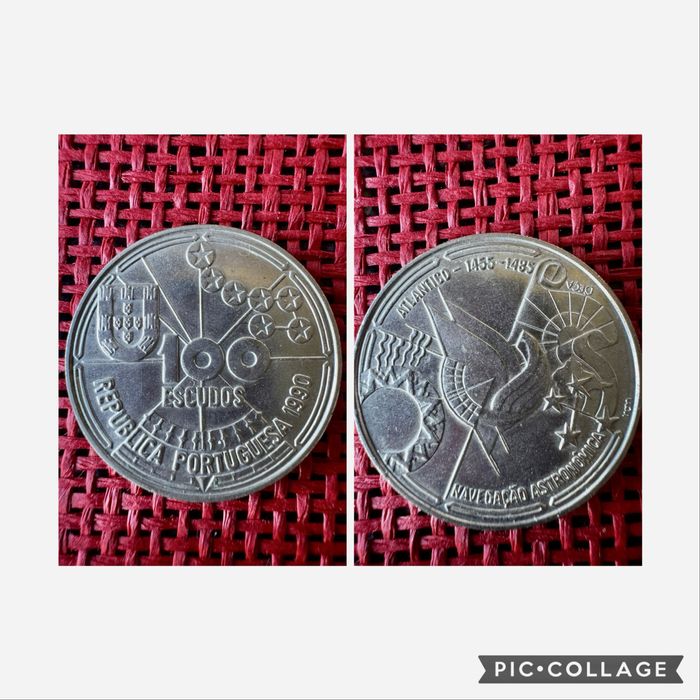 moedas antigas de escudos.