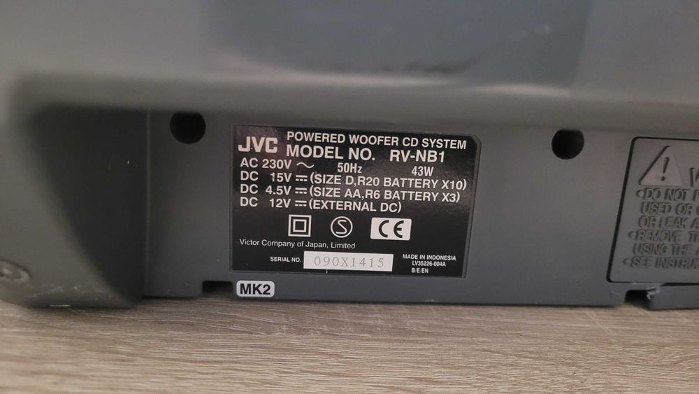 Boombox JVC RV-NB1 radio soundbar bumboks bumbox