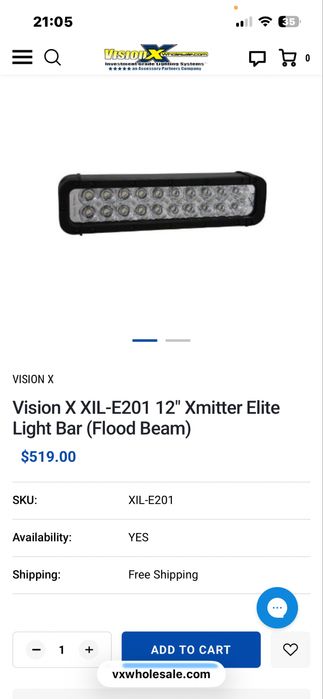 Led Vision X bardzo mocne światło (masywny)
