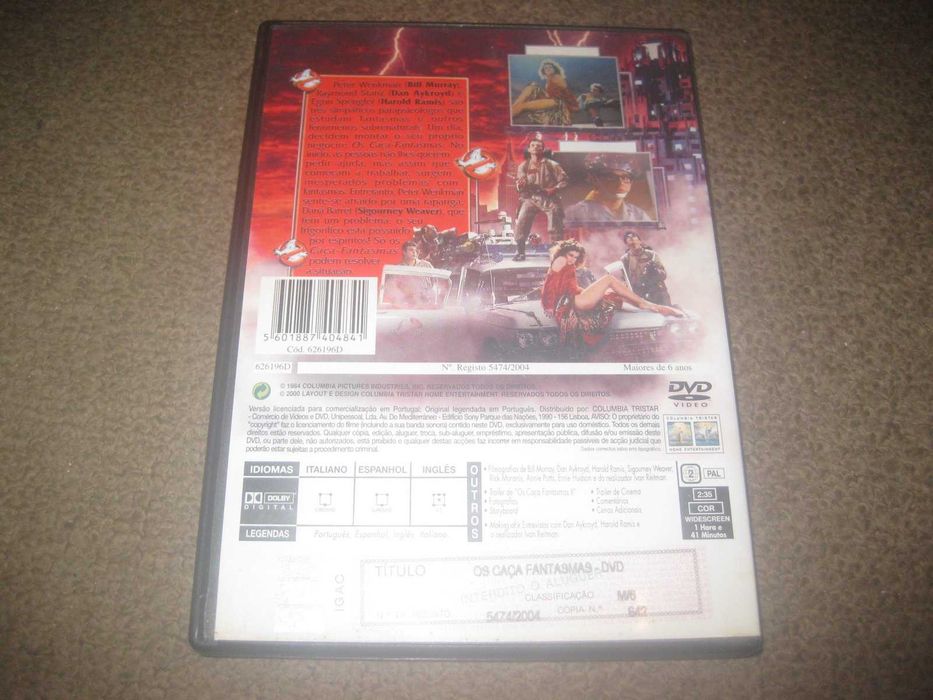 DVD "Os Caça Fantasmas" com Bill Murray
