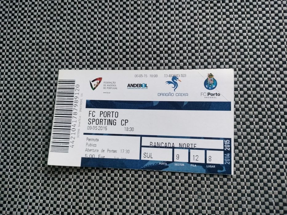 Bilhetes Antigos jogos Sporting