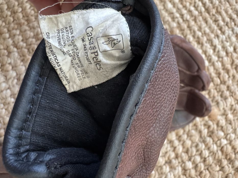 Luvas de mota de pele