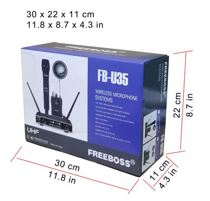 Dwukierunkowy bezprzewodowy system mikrofonowy UHF FB-U35H