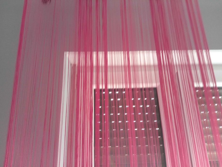 Firany makarony różowe 2 szt