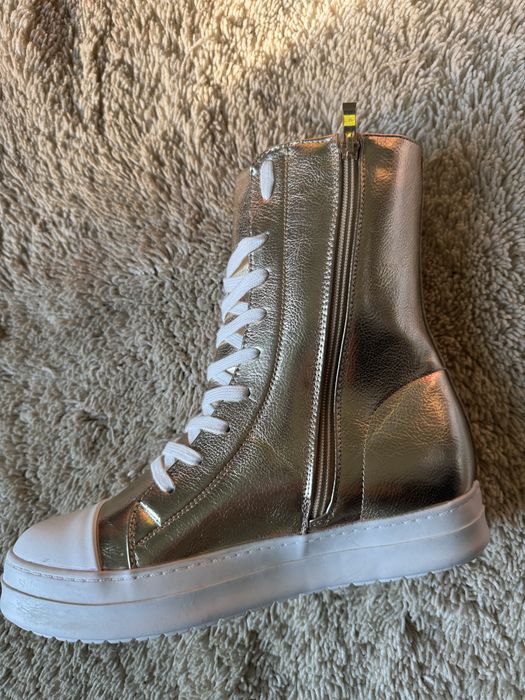 Buty złote za kostke