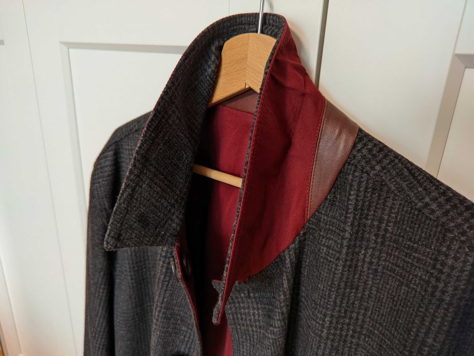 Płaszcz Tommy Hilfiger Dwustronny (Grafit/Bordo) Oryginalny Vintage