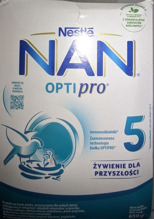 Mleko Nestle nan optipro 5 650g modyfikowane