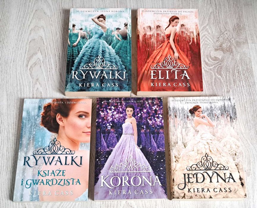 5x Kiera Cass Rywalki Książę i gwardzista + Elita + Korona + Jedyna