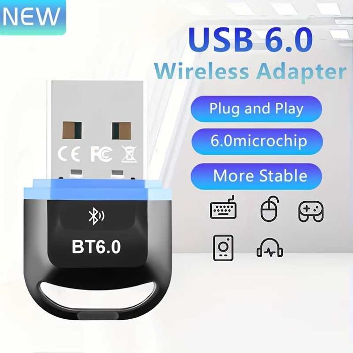 Uniwersalny bezprzewodowy mini adapter BT 6.0 USB RTL802