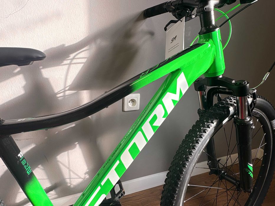 Rower Storm Racer 26" MTB chłopięcy, na komunię, zielono-czarny