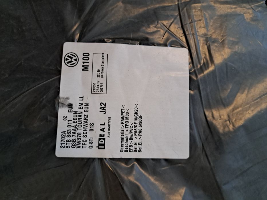 Dywaniki welurowe NOWE VW Touran