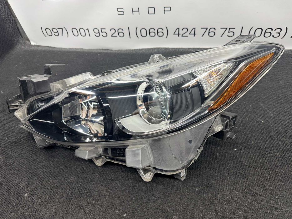 Фара передня ліва Mazda 3 BM, 2013-2016, Usa, галоген, механіка, оригінал, BHN151040, BHN1510L0