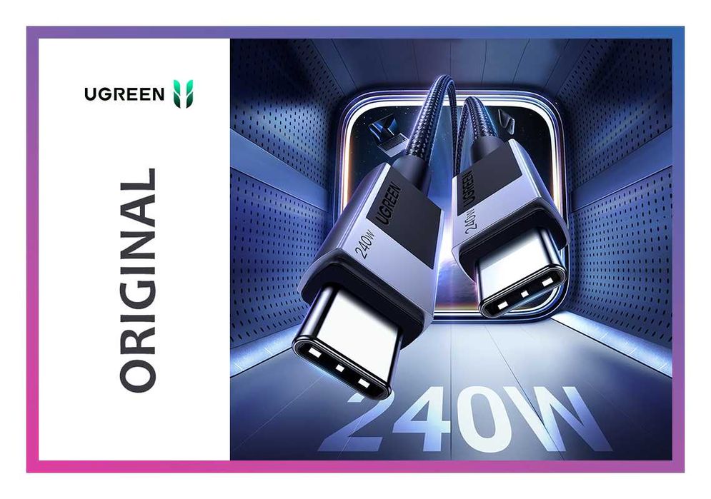 Кабель usb type c 240W Ugreen провод шнур тайп си для быстрой зарядки