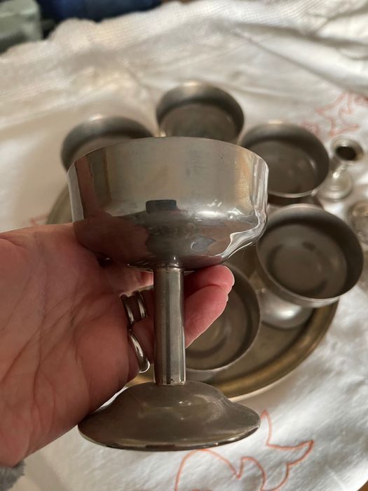 Decoração Jarra + 6 cálices + 3 castiçais