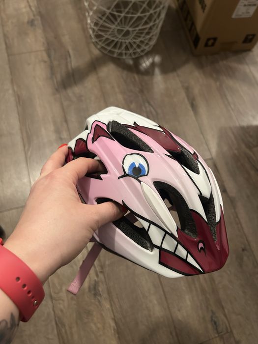 Kask rowerowy dziewczęcy rozm S - obwód głowy 45-53 cm