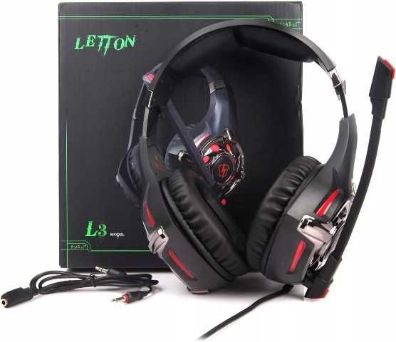 Słuchawki gamingowe przewodowe Letton L3
