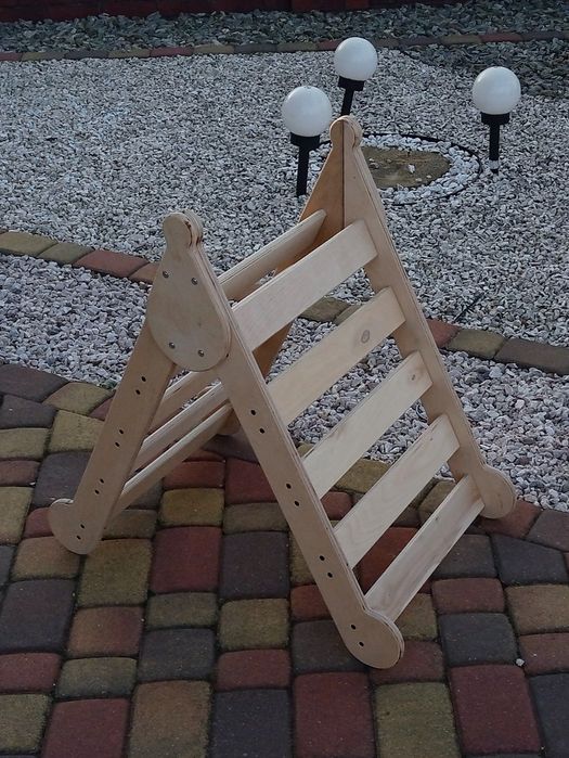 Kraftowy Bujak Montessori + pikler + ścianka wspinaczkowa + poduszka