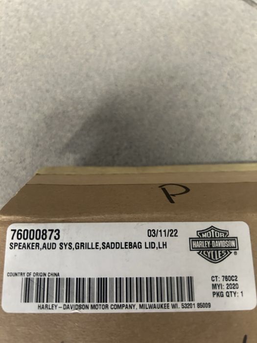 Kratki obudowy głosników Harley Davidson CVO OEM