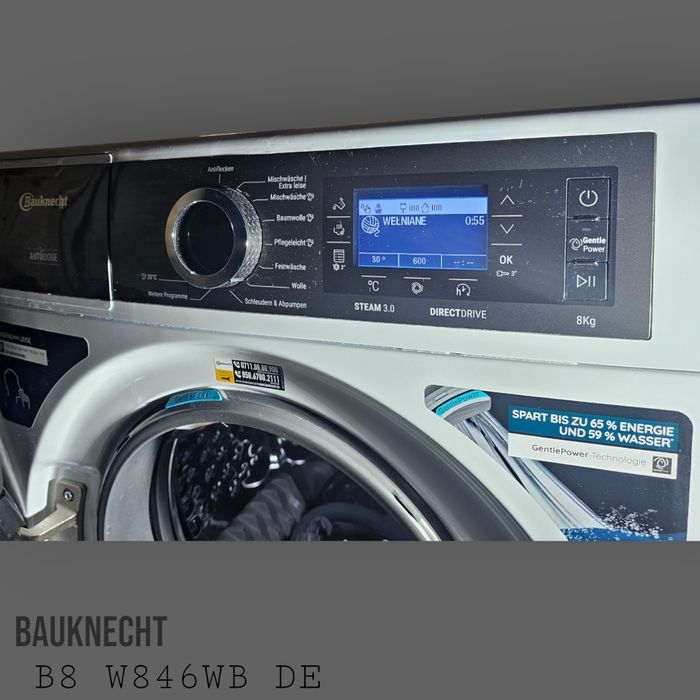 Pralka Bauknecht B8 W846WB DE – Polskie Menu; AutoDos; Para