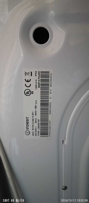 Maquina de lavar Roupa 9Kgs Indesit